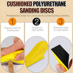 100PCS Micro Detail Sander Kit, 3-in-1 Precision Mini Finger Sander