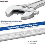MAXPOWER 24" Adjustable Wrench, 2.4" Jaw Opening, Tapered Handle - size: 24"