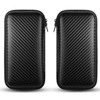 iMangoo Travel Essential Electronics Organizer Charger Case Carrying Pouch - color: FiberBlack, size: Small
