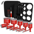 Diamond Hole Saw Drill Bit Set (15 PCS) (1/4"-2") Serrated Diamond Core Bits for Ceramic, Glass, Tile, Marble, Granite | EVA Positioner & Hard Storage Bag | Dry/Wet Dual-Use | High-Precision Drilling - size: (1/4"-2")-15PCS
