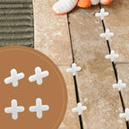 100 Pcs 6 mm (1/4 Inch) Plastic Tile Spacers for Stone and Ceramic Tile - color: 6mm 1/4 Inch White