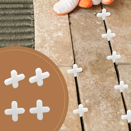 500 Pcs 3 mm (1/8 Inch) Plastic Tile Spacers for Stone and Ceramic Tile - color: 3mm 1/8 Inch White