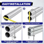 4 Sets M12 Square U Bolts 2 Inch Wide, 1/2" x 2-1/16" W x 4-1/2"L - size: M12 x 2-1/16"W x 4-1/2"L