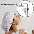 Adjustable Hand Shower Bracket for Slide Bar, Universal 20-25MM Rail Shower Head Holder Slider Clamp Bathroom Replacement 45 Degree Rotation Sprayer Holder