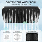 Shower Head with Handheld, High Pressure Black Rain Shower Head - color: A-Matte Black, style: Rectangular 12"