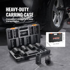 VEVOR 1" Drive Impact Socket Set, 8 Piece Deep Socket Set Metric 27-41mm, 6 Point Cr-Mo Alloy Steel for Auto Repair, Easy-to-Read Size Markings, Rugged Construction, Includes Storage Case - size: 1" 8 PCS CR-MO