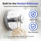 HOME SO Suction Cup Hooks for Shower & Bathroom Towel Holder 2-Pack Chrome - color: Chrome, size: 2 Pack
