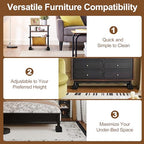 Wooden Bed Risers 3 Inch Heavy Duty, Support 2500 lbs, Black - color: Black, size: 3"H(Inner 2"H)