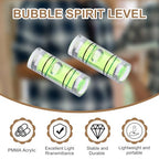 HARFINGTON 12pcs Mini Cylindrical Bubble Spirit Level Vials 4.5x12mm - size: 4.5x12mm