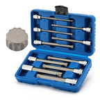 Mayouko 6" Extra Long XZN Triple Square Spline Bit Socket Set, 4mm to 18mm, 10-Piece, 3/8" & 1/2" Drive - style: XZN