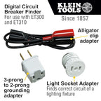 Klein Tools ET310KIT AC Circuit Breaker Finder Kit, Electric Tester, GFCI Tester, Leads, Adapters and Case - size: 3-Piece Kit
