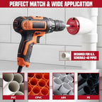 6Pcs PVC Pipe Reamer Kit, Durable Aluminum PVC Fitting Saver - size: 0.75+1+1.5+2+3+4 Inch
