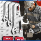 MAXPOWER 24" Adjustable Wrench, 2.4" Jaw Opening, Tapered Handle - size: 24"