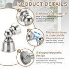uxcell 2.8" Magnetic Door Stoppers, Wall Floor Mounted Magnetic Door Catch Holder, Stainless Steel Door Stops for Bedroom, Bathroom, Kitchen, Office, Silver - size: 2.8"