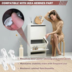 Shoe Cabinet Hinge and Stopper Replacement Part #110364 and #116713 - size: 110364 and 116713 (2 Pack)