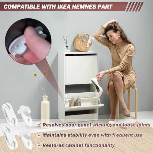 Shoe Cabinet Hinge and Stopper Replacement Part #110364 and #116713 - size: 110364 and 116713 (2 Pack)