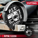P.I.T. 4 1/2 Inch Multi-Material Cut Off Wheel for Angle Grinder,3-in-1 Set