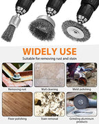 Rtteri 50 Pcs Coarse Wire Brush for Drill Set 1/4 Inch Hex