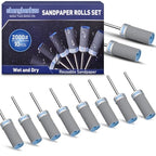 10Pcs 2000 Grit Sanding Drums Sandpaper Sticks Set for Dremel Rotary Tool with 1/8" Shank, Sanding Bits Kit Rotary Tool Accessories for Metal Rust Removal/Jade Polishing/Stone Grinding (2000 Grit) - style: 2000 Grit