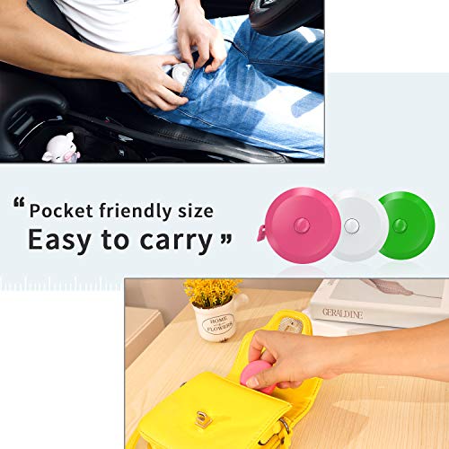 DiCUNO 10-Pack Soft Retractable Measuring Tape, 60-Inch 1.5 Meter, 10Colors - color: 10 Colors