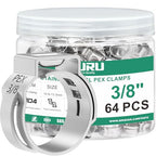 OURU 64PCS 3/8 Pex Crimp Rings, 304 Stainless Steel Pex Fittings - size: 3/8" × 64PCS
