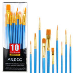 Acrylic Paint Brush Set, 1 Packs / 10 pcs Watercolor Brushes Painting Brush - size: 10pcs-2-blue