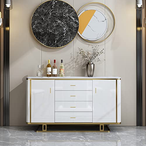 Cabinet Pulls Gold Cabinet Handles Square Drawer Pulls, 10 Pack 5 Inch Stainless Steel Kitchen Door Cupboard Cabinet Handles, Drawer Hardware Handles, 128mm Hole Centers - color: Gold, size: Two Hole - 5 inch Hole Centers(128mm)