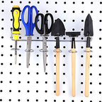 Ripeng 4 Pieces Pegboard Screwdriver Holder PegBoard Tool Holders, Silver - color: Silver
