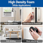 Kikerike Self Adhesive Foam Tape Weatherstrip 1In x 1/8In x 33Ft High Density Foam Insulation Strips Seal Weather Stripping with Strong Adhesive for Door and Window Sound Isolation Soundproofing - size: 1in x 1/8in x 33Ft