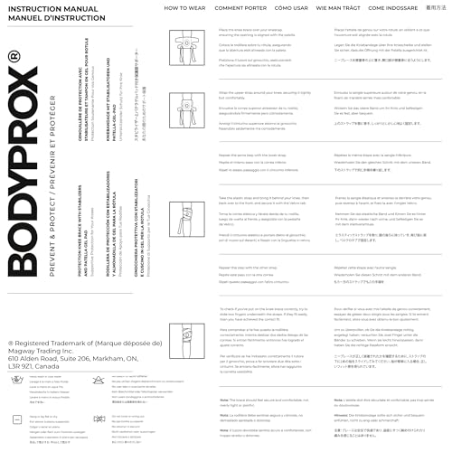 Bodyprox Knee Brace with Side Stabilizers & Patella Gel Pad Support - size: Small/Medium