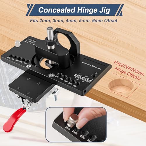 Cabinet Hinge Jig, 35mm Metal Concealed Hinge Jig with Dust Vacuum Adapter