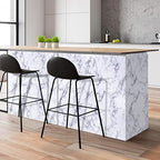 Arthome 23.6″ × 200″ Peel and Stick Marble Contact Paper,Self-Adhesive Waterproof Vinyl Flim for Furniture Sticker, Kitchens, Bedrooms and Bathrooms - color: White Marble, size: 23.6" x 200"