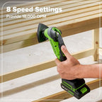 GREENWORKS 24V (8-TOOL) Combo (Drill, Impact Driver, Circular Saw, Reciprocating Saw, Jigsaw, Multi-Tool, Sander, Flashlight), 4.0Ah + (2) 2.0Ah (Power Bank) Batteries, (2) Cables, 65W Rapid Charger - size: 8PCS Combo Kits
