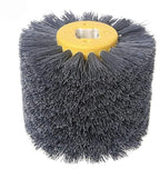 SIGNI Abrasive Nylon Drawing Wheel Drum Burnishing Polishing Brush for wooden furniture floor polishing 120X100mm 600 Grit 1pack - size: 600 Grit, Black