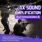 ZOHAN Electronic Shooting Earmuffs with Patches, 2Pack Hearing Protection for Shooters, NRR 23dB Noise Reduction, Gun Range Ear Protection Headphones(Black+Black) - color: With Patches-black&black