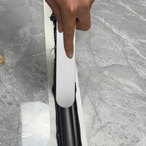7-Piece Caulking Spatula Set - Professional Stainless Steel Caulk Finishing Tools, Streamline Spatulas for Bathroom Sink, Bathtub, Tile Sealant Application - size: 7PCS