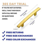 Ravinte Gold Cabinet Pulls Curved Drawer Handles, 3 Inch CC, 30 Pack - color: Gold