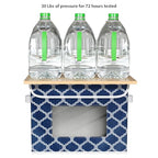 Univivi Fabric Foldable Storage Boxes with Lids, 4 Pack, Blue Lantern - color: Blue Lantern