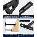 4-Inch (104MM) Floating Hidden Shelf Bracket 6 Pack - size: 4 Inch