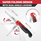 KATA 5-in-1 Folding Hand Saw with 4 Interchangeable Blades in Canvas Bag - color: 5in1