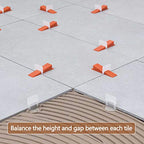 300PCS Tile Leveling System Reusable Tile Wedge for 1/8" 1/16" 1/32" Spacer - size: 300