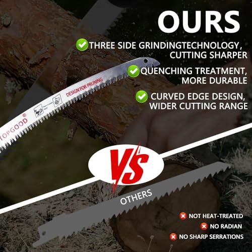 9"/12"/15" Arc Edge Reciprocating Saw Blade, 7TPI Japanese Teeth with Curved Edge Wood Pruning Saw Blades for Tree Trimming, Wood Cutting (5 Pack) - size: 9+12+15 Inch
