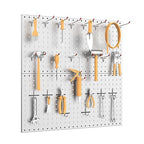 WALMANN 2 PCS 12x24 in Pegboard Panels, 24x24 in Tools Pegboards, Grey - color: Grey 12"*24", size: 24"*24"