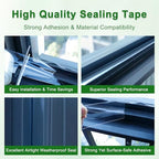 Qoqooice Transparent Window Weather Sealing Tape 2 Inch x 33 FT Weather Stripping Residue-Free Clear Window Insulation Tape for Doors Windows and Shower Glass Gaps - size: 2 In * 33 FT Clear