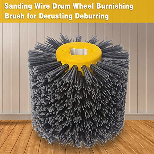 Shinboc 4.7x4 Inch Surface Conditioning Tool, 120 Grit Nylon Drawing Wheel - style: 120 Grit
