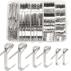 200Pcs Picture Hanging Kit with Nails & Hooks 10/30/50lb for Drywall - style: Silver