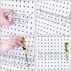 Ripeng 4 Pieces Pegboard Screwdriver Holder PegBoard Tool Holders, Silver - color: Silver