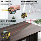 The 3-in-1 almighty laser measuring tools ruler,16Ft Ruler 197Ft Laser - color: Blue, size: Laser 197 ft