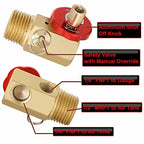 Hromee Air Tank Manifold Tool with Fill Port, Aluminum Shut Off Safety Valve and Relief Bypass 1/2" NPT Tank x 1/4" NPT Hose x 1/8" NPT Gauge for Air Compressor Portable Carry Tank - size: Air Tank Manifold Tool