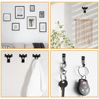 KURUI Picture Hangers, 385Pcs Picture Hanging Kit with Heavy Duty Picture Hanging Hooks, Sawtooth, Hardware Nails and Picture Hanging Tool, Wall Hangers for Frame, Painting, Art, Photo (Black) - color: Black